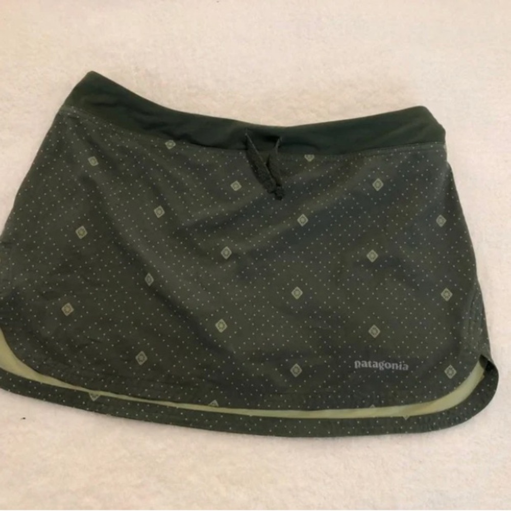 Patagonia Olive Patterned Mini Skirt
